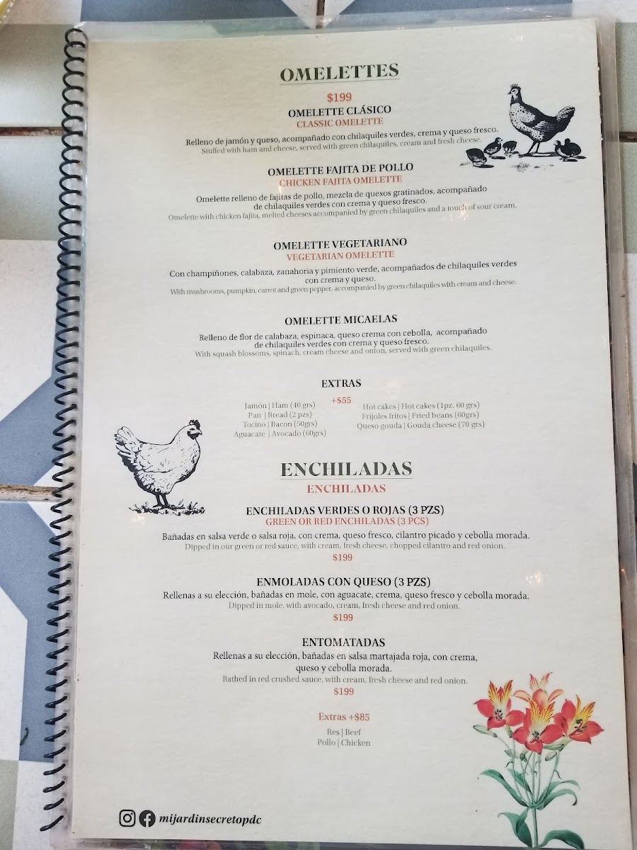 Mi Jardin Secreto Menu - Image 1